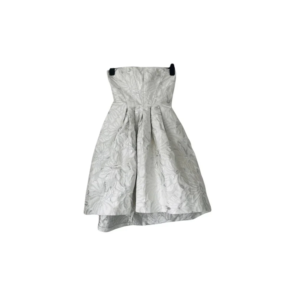 Vera Wang Embroidered Lace Fit & Flare Dress strapless - Picture 1 of 7